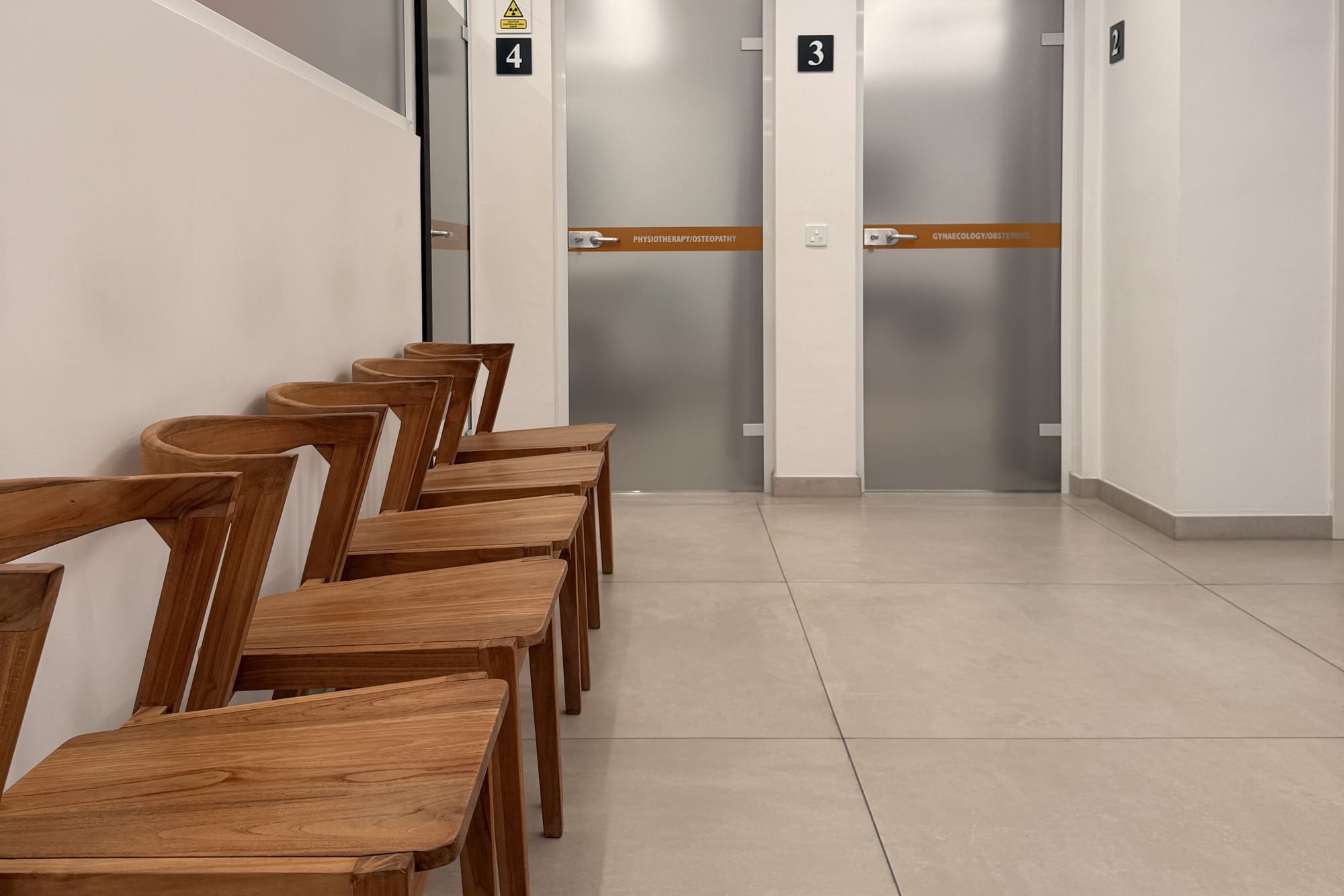 Treatment room corridor at Demajo Medical