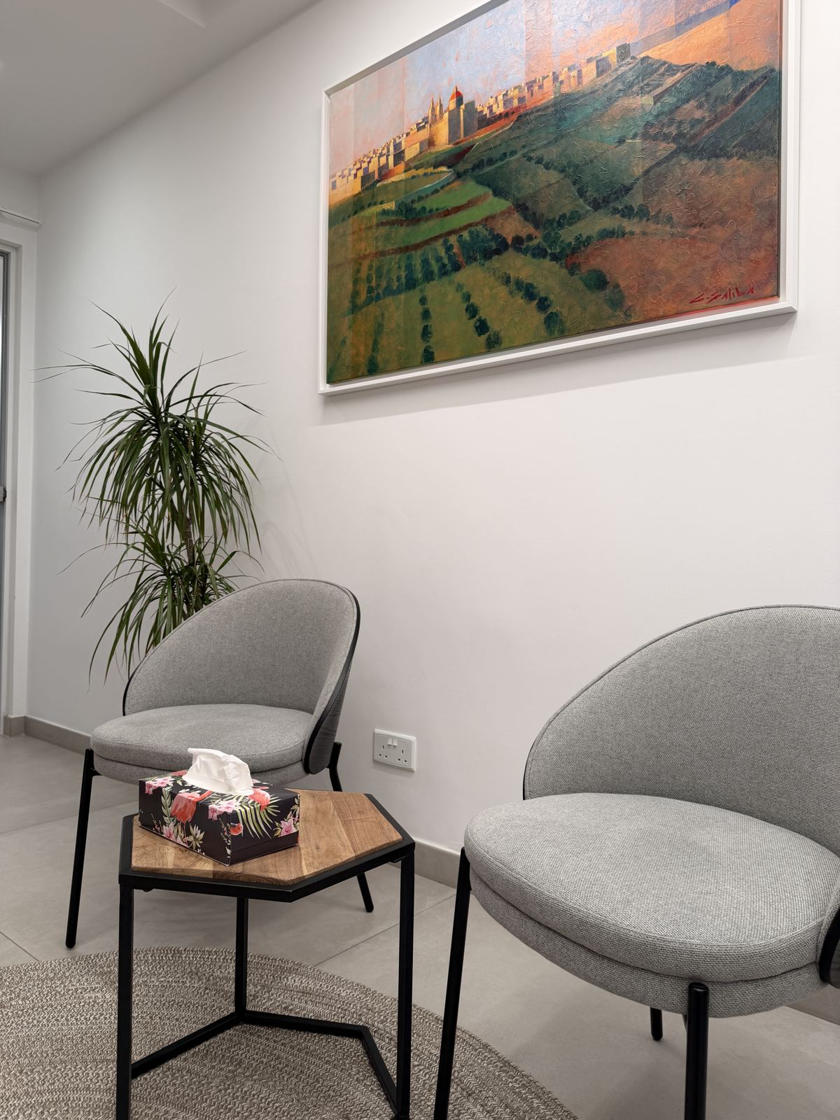 Quiet therapy room at Demajo Medical in Mellieħa, Malta
